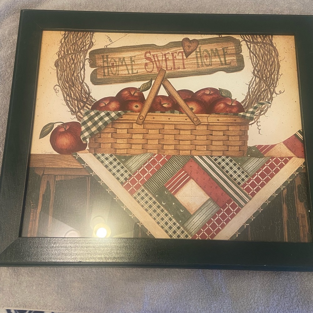 Source Unknown Rustic Apple Basket Illustration